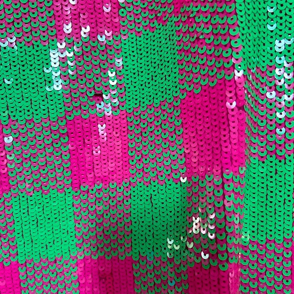 Trina Turk sequin checked dress . - Picture 2 of 6
